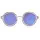 Lunettes soleil miroir bleues rondes fashion dorees Gaxy LUNETTES SOLEIL Eye Wear