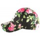 Casquette Enfant Noire Fleurs Roses NY Bora de 7 à 12 ans ANCIENNES COLLECTIONS divers