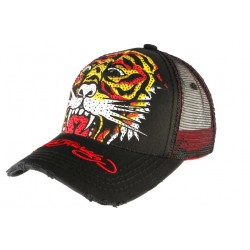 Casquette Ed Hardy Noire et Rouge Tiger Basic Trucker Fashion ANCIENNES COLLECTIONS divers