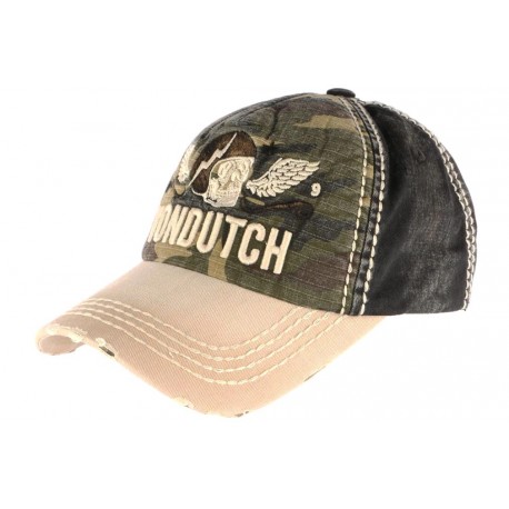 Casquette Von Dutch Camouflage Beige et Noire Xavier CASQUETTES VON DUTCH