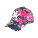 Casquette Enfant bleue Fleurs Roses NY Bora de 7 à 12 ans ANCIENNES COLLECTIONS divers