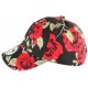 Casquette Enfant Noire Fleurs Rouges NY Bora de 7 à 12 ans ANCIENNES COLLECTIONS divers