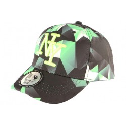 Casquette Enfant Verte et Noire Fluo NY Tendance Axy de 7 à 12 ans ANCIENNES COLLECTIONS divers