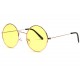 Lunettes soleil rondes jaunes et dorees Fashion Odala LUNETTES SOLEIL Eye Wear