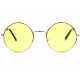 Lunettes soleil rondes jaunes et dorees Fashion Odala LUNETTES SOLEIL Eye Wear