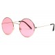 Lunettes soleil rondes roses et dorees Fashion Odala LUNETTES SOLEIL Eye Wear