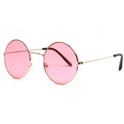 Lunettes soleil rondes roses et dorees Fashion Odala LUNETTES SOLEIL Eye Wear