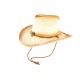 Chapeau Cowboy Country Paille Beige et Marron Khelton CHAPEAUX Léon montane