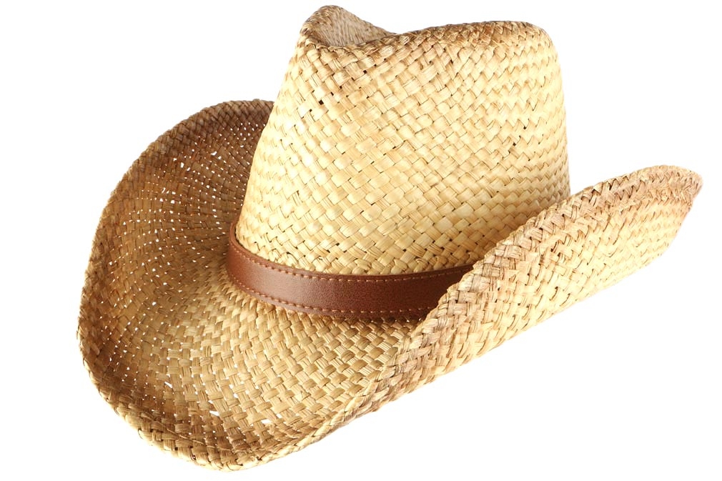 Chapeau de cowboy Western - Cattleman's - Paille - Blanc (S/M