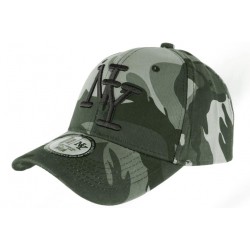 Casquette NY Militaire Grise et Verte Fashion Baseball Chief ANCIENNES COLLECTIONS divers