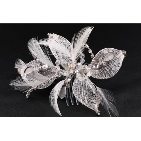 Broche mariée Kady écru et argent ANCIENNES COLLECTIONS divers