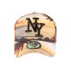 Casquette NY Orange et Bleue Baseball Fashion Tropical Night ANCIENNES COLLECTIONS divers