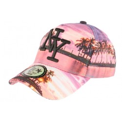 Casquette NY Rose et Violette Baseball Fashion Tropical Night ANCIENNES COLLECTIONS divers