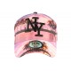 Casquette NY Rose et Violette Baseball Fashion Tropical Night ANCIENNES COLLECTIONS divers