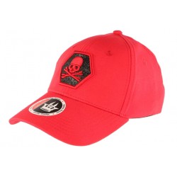 Casquette Baseball Rouge Tete de Mort Fashion Hexkyl ANCIENNES COLLECTIONS divers