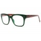 Grosses lunettes lecture fantaisies vertes et marron retro Brya Lunettes Loupes Proloupe
