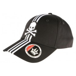 Casquette Baseball Noire et Blanche Tete de Mort Hip Hop Honour Coton Premium ANCIENNES COLLECTIONS divers