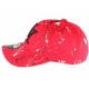 Casquette NY Rouge et Noire Look Tagué Streetwear Baseball Paynter CASQUETTES Hip Hop Honour