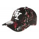 Casquette NY Noire et Rouge Style Tags Streetwear Baseball Paynter CASQUETTES Hip Hop Honour