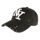 Casquette Baseball noire design createur classe et couture NY Pointy CASQUETTES Hip Hop Honour