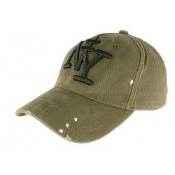 Casquette Baseball Verte Design Createur Classe et Couture NY Pointy ANCIENNES COLLECTIONS divers