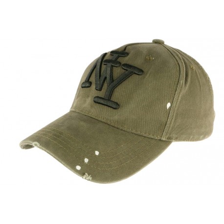 Casquette Baseball Verte Design Createur Classe et Couture NY Pointy ANCIENNES COLLECTIONS divers