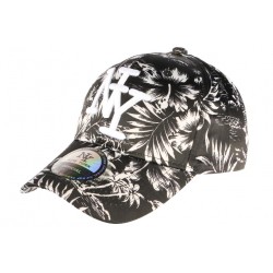 Casquette NY Noire et Blanche Tropical Baseball Fashion CASQUETTES Hip Hop Honour