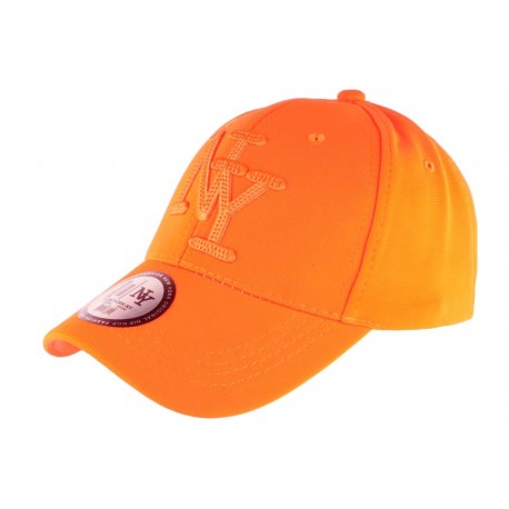 Casquette NY Orange Fluo Flashy Baseball Gwyz CASQUETTES Hip Hop Honour