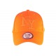 Casquette NY Orange Fluo Flashy Baseball Gwyz CASQUETTES Hip Hop Honour