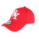 Casquette NY Rouge et Blanche Fashion Baseball Gwyz ANCIENNES COLLECTIONS divers