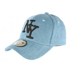 Casquette NY Bleu Ciel Denim Jeans Tendance Baseball Boston ANCIENNES COLLECTIONS divers