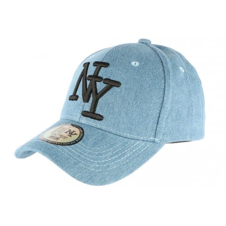 Casquette NY Bleu Ciel Denim Jeans Tendance Baseball Boston ANCIENNES COLLECTIONS divers