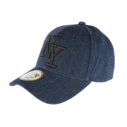 Casquette NY Bleu Marine Denim Jeans Tendance Baseball Boston ANCIENNES COLLECTIONS divers