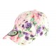 Casquette NY Rose et Violette a Fleurs Fashion Baseball Bora ANCIENNES COLLECTIONS divers