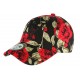 Casquette NY Noire et Rouge Florale Fashion Baseball Bora CASQUETTES Hip Hop Honour