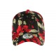 Casquette NY Noire et Rouge Florale Fashion Baseball Bora CASQUETTES Hip Hop Honour