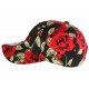 Casquette NY Noire et Rouge Florale Fashion Baseball Bora CASQUETTES Hip Hop Honour