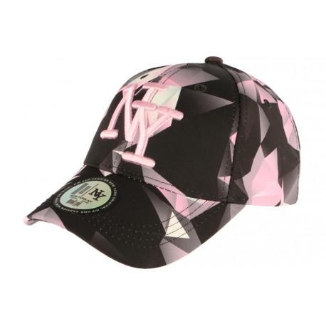 Casquette NY Rose et Noire Baseball Tendance Axy ANCIENNES COLLECTIONS divers