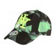 Casquette Baseball Vert Fluo et Noire NY Tendance Axy ANCIENNES COLLECTIONS divers