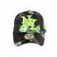 Casquette Baseball Vert Fluo et Noire NY Tendance Axy ANCIENNES COLLECTIONS divers