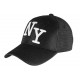 Casquette Trucker Noire NY Blanc Look Ete Fun Baseball Liak CASQUETTES Hip Hop Honour