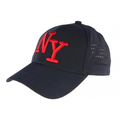 Casquette NY Bleu Marine et Rouge Design Baseball Tendance NY Surray CASQUETTES Hip Hop Honour