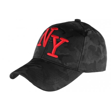 Casquette NY Militaire Noire et Rouge Graphisme Baseball Armee Koft ANCIENNES COLLECTIONS divers