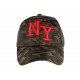 Casquette NY Militaire Marron et Rouge Graphisme Baseball Armee Koft CASQUETTES Hip Hop Honour