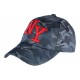 Casquette NY Militaire Bleu Marine et Rouge Graphisme Baseball Armee Koft ANCIENNES COLLECTIONS divers