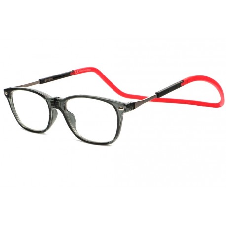 Lunettes lecture Tour de Cou Aimantees Grises et Rouges Wyla ANCIENNES COLLECTIONS divers