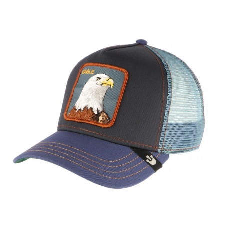 Casquette Goorin Bleue Eagle Trucker Baseball Animals ANCIENNES COLLECTIONS divers
