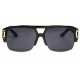 Grandes Lunettes de Soleil Noires et Dorees Fashion Krak LUNETTES SOLEIL SOLEYL