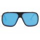 Grosses Lunettes soleil Miroir Bleu Grande Monture Doree Fashion Arty LUNETTES SOLEIL SOLEYL