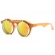 Lunettes soleil Rondes Miroir Dore Monture Bois Fantaisie Roby LUNETTES SOLEIL SOLEYL